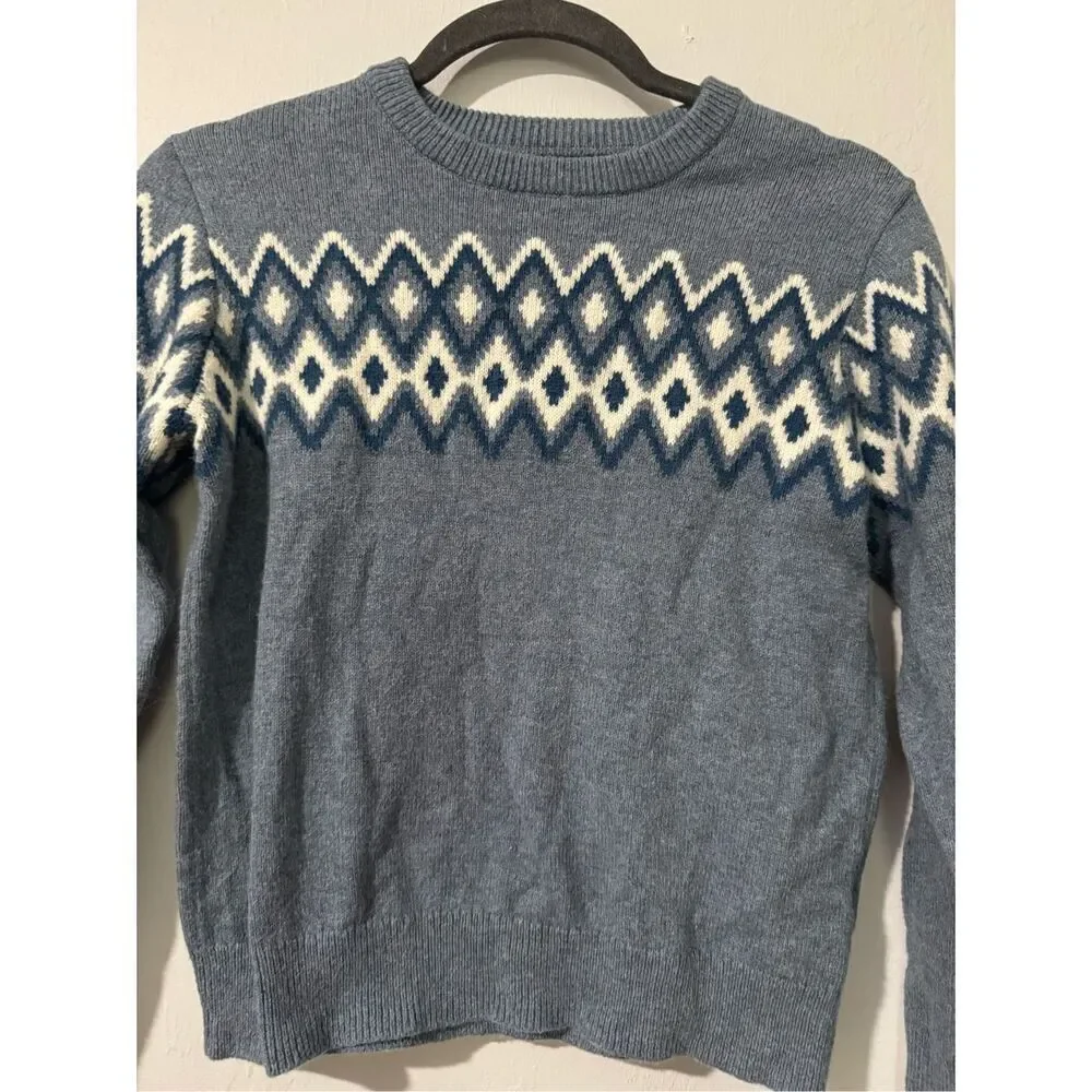 Gap kids fair isle print sweater cotton L10